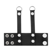 Rimba - Lederen ballstretcher met Riempjes voor Gewichten of Leiband - Zwart-laced-up.nl