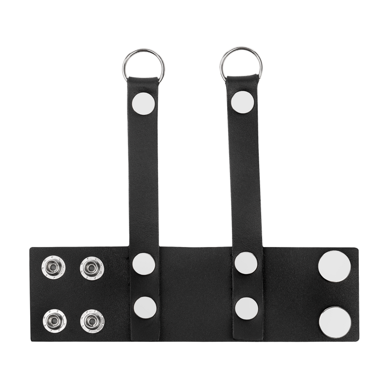 Rimba - Lederen ballstretcher met Riempjes voor Gewichten of Leiband - Zwart-laced-up.nl
