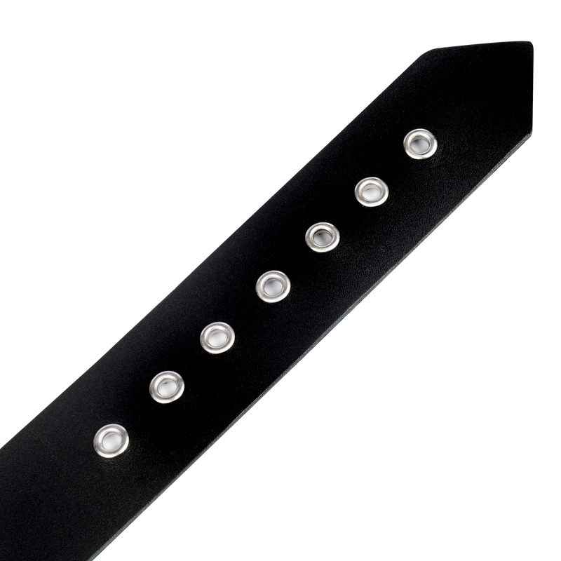 Rimba - Lederen Collar met Metalen Gesp - Zwart-laced-up.nl