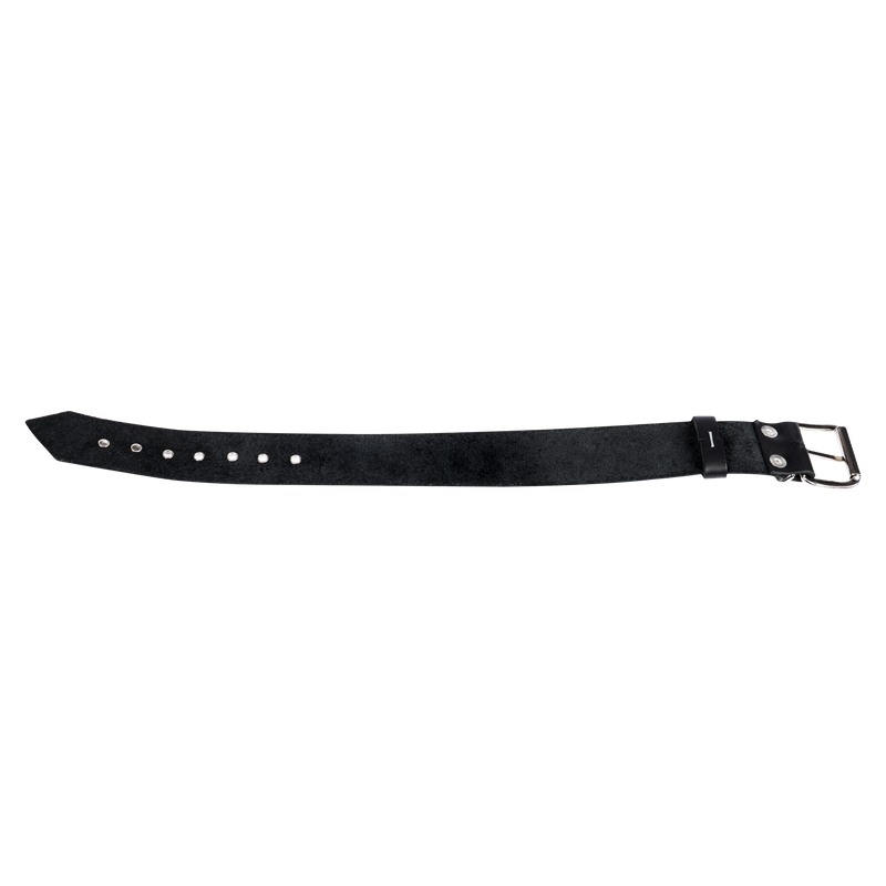 Rimba - Lederen Collar met Metalen Gesp - Zwart-laced-up.nl