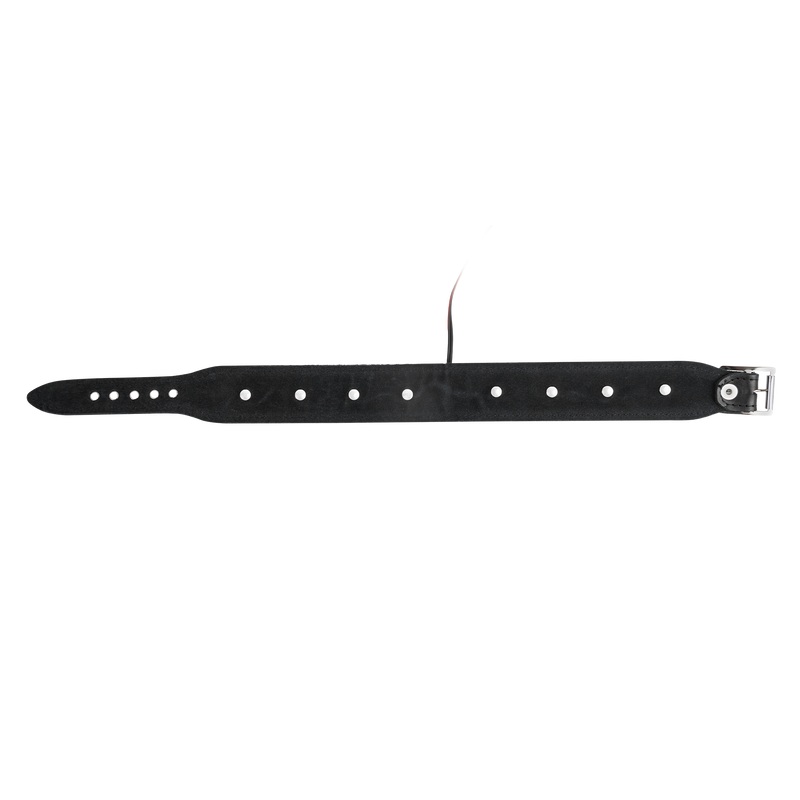 Rimba - Lederen Bipolaire Shock Halsband - Zwart-laced-up.nl