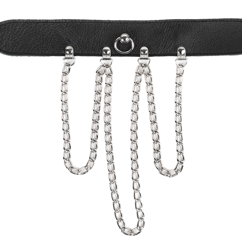 Rimba - Collar met Kettingen - Zwart & Zilver-laced-up.nl