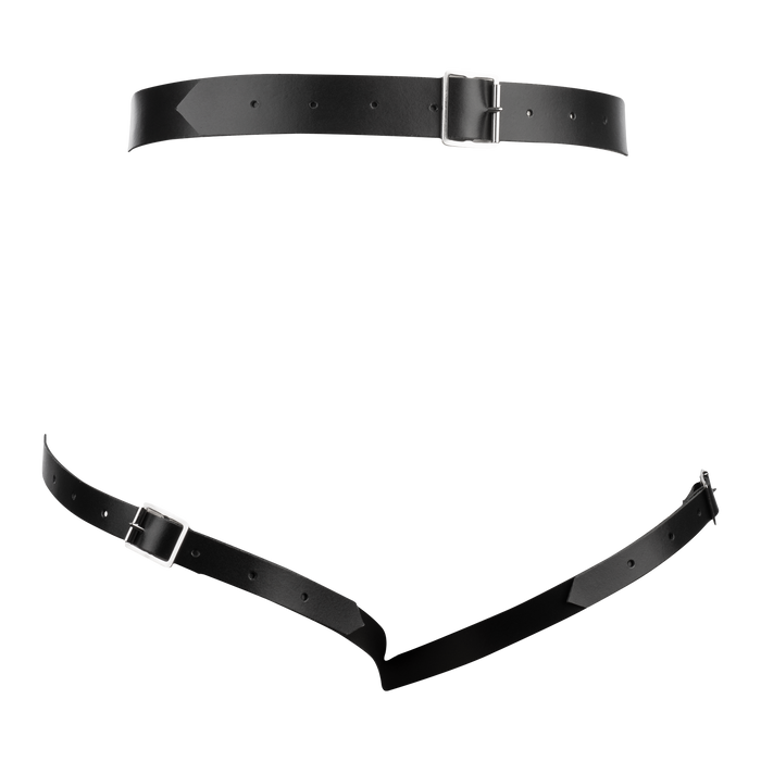Rimba - Lederen Bondage Taille Harnas - Zwart-laced-up.nl