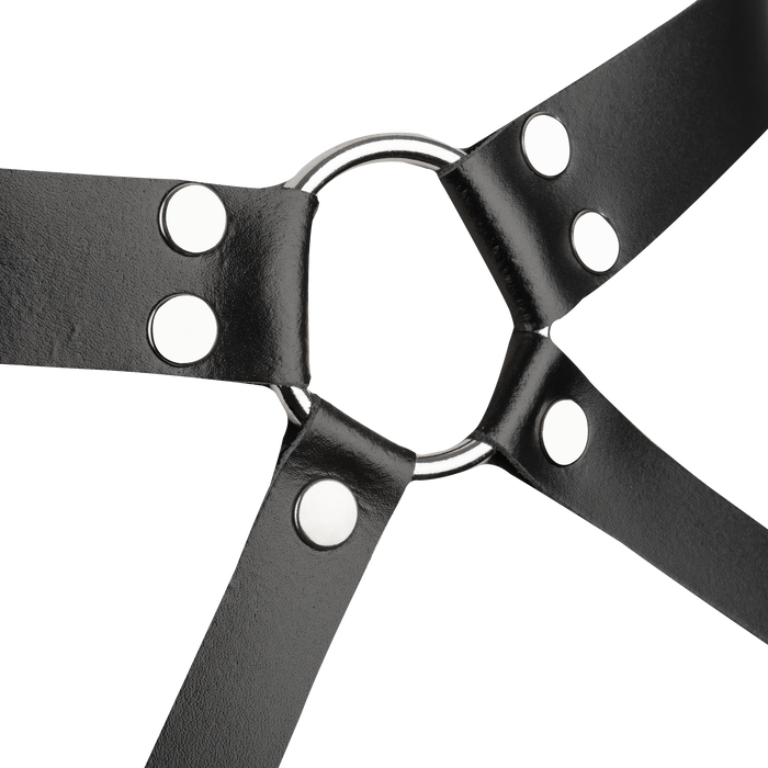 Rimba - Lederen Bondage Taille Harnas - Zwart-laced-up.nl