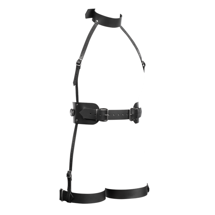 Rimba - Lederen Full Body Bondage Harnas - Zwart-Erotiekvoordeel.nl