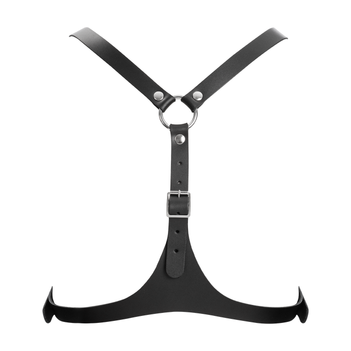 Rimba - Lederen Borstharnas - Zwart-Erotiekvoordeel.nl