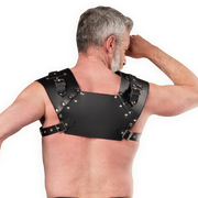 Rimba - Lederen Gladiator Borstharnas - Zwart-laced-up.nl