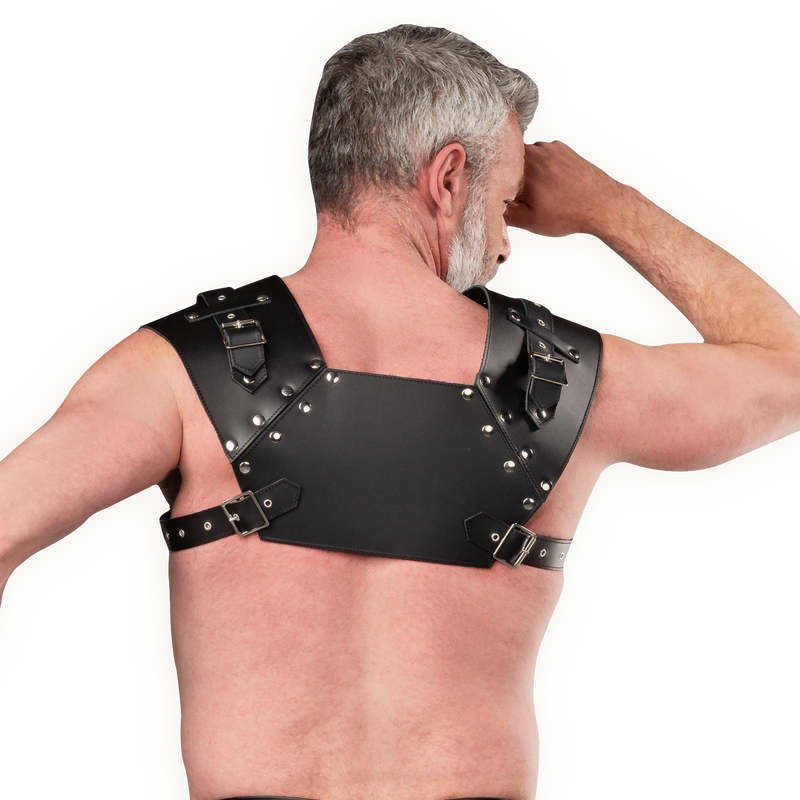 Rimba - Lederen Gladiator Borstharnas - Zwart-laced-up.nl
