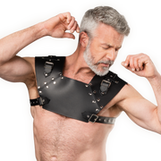 Rimba - Lederen Gladiator Borstharnas - Zwart-laced-up.nl