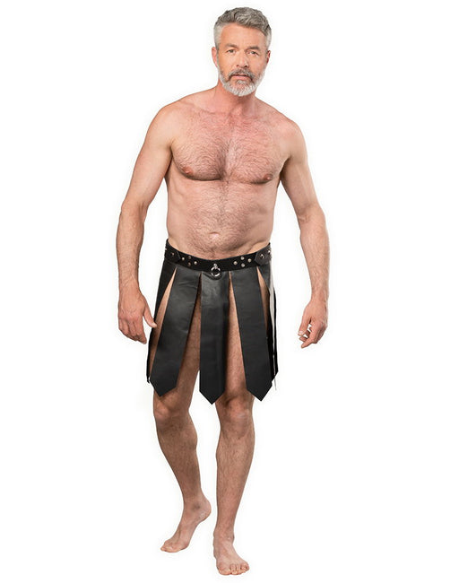 Rimba - Lederen Gladiator Herenrok - Zwart-laced-up.nl