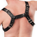 Rimba - Luxe Lederen Borstharnas met Zakken - Zwart-Erotiekvoordeel.nl