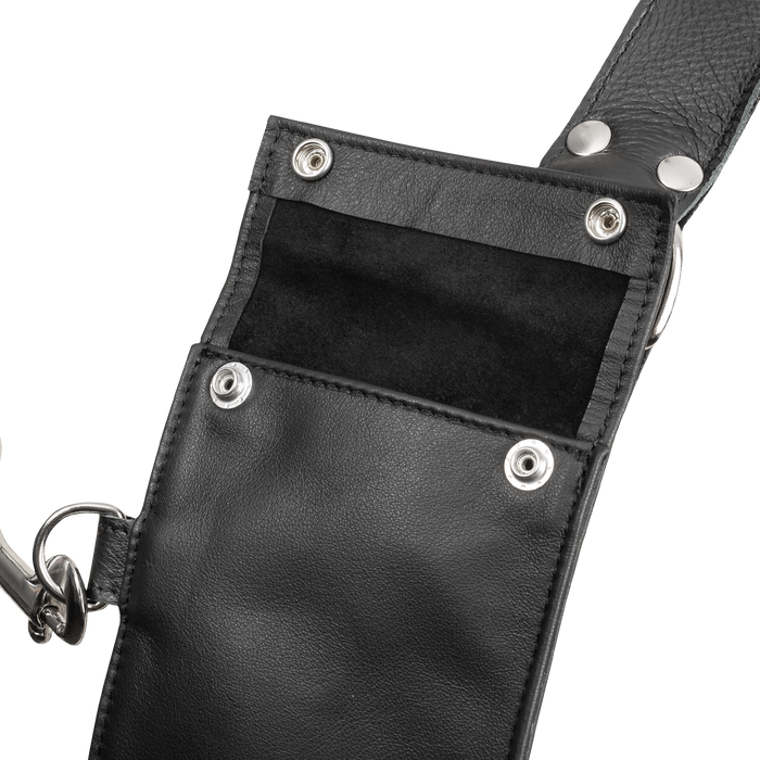 Rimba - Luxe Lederen Borstharnas met Zakken - Zwart-Erotiekvoordeel.nl