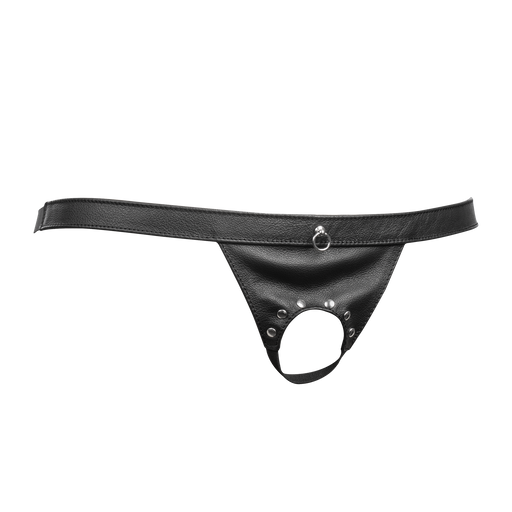 Rimba - Lederen Open Slip voor Heren - Zwart-laced-up.nl