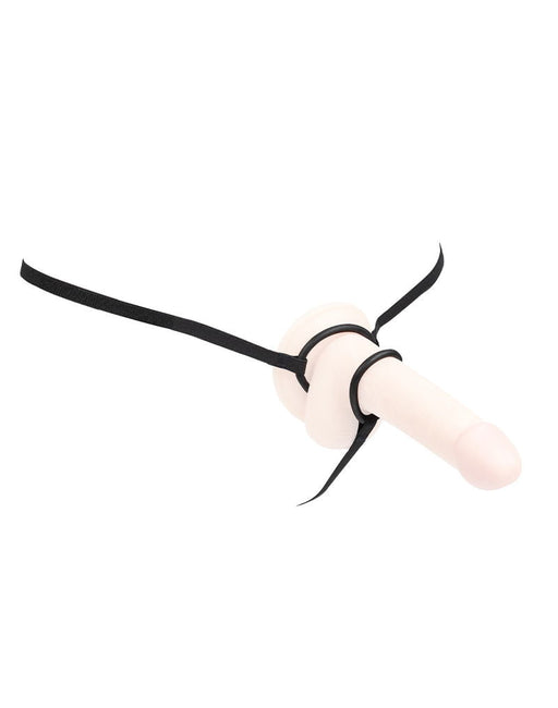 Rimba - Lederen Herenstring met Cockringen - Zwart-laced-up.nl