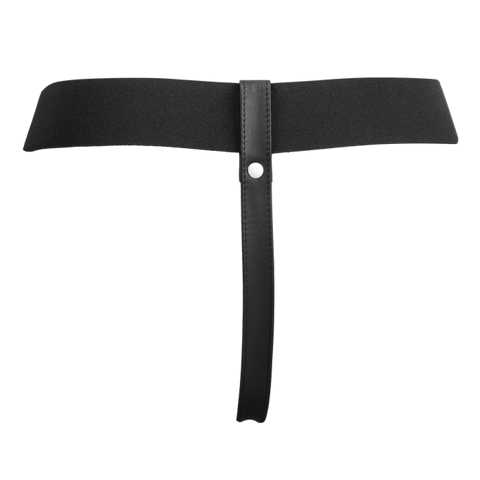 Rimba- Verstelbaar Lederen Strap-On Harnas - Zwart-Erotiekvoordeel.nl