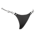 Rimba - Lederen string met afneembare kettingen - Zwart/Zilver-Erotiekvoordeel.nl