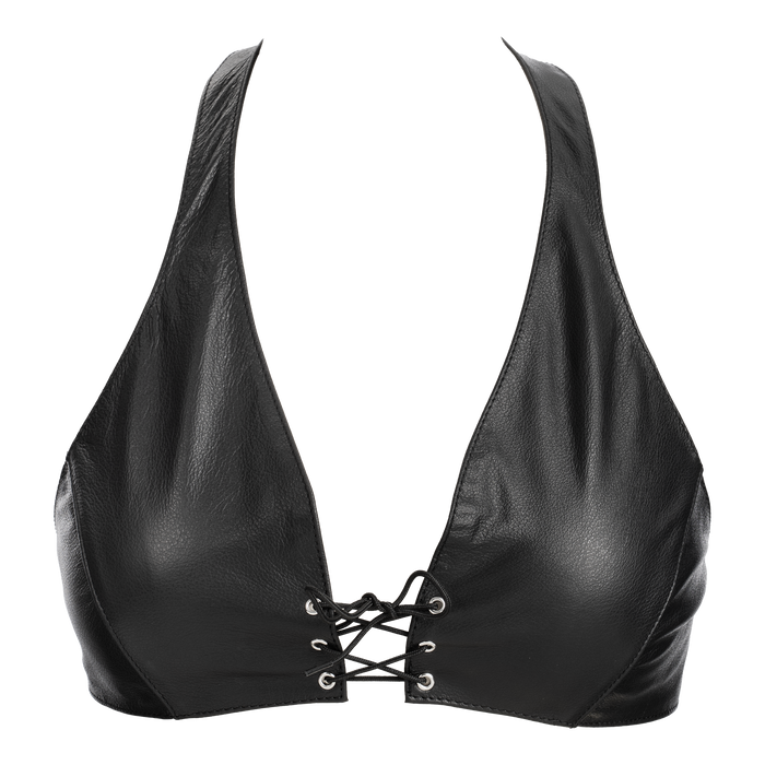 Rimba - Lederen Bustier met Vetersluiting - Zwart-Erotiekvoordeel.nl