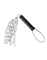 Rimba - Lederen Zweep met Metalen Ketting - Zwart & Zilver-laced-up.nl