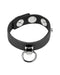 Rimba - Leren Cockring met Metalen O-Ring - Zwart & Zilver-Erotiekvoordeel.nl