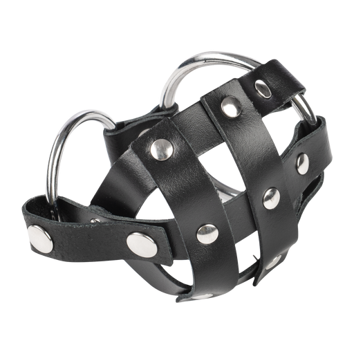 Rimba - Lederen Balzak Kooi met Scherpe Spijkertjes - Zwart-Erotiekvoordeel.nl