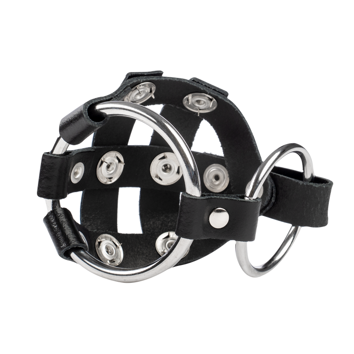 Rimba - Lederen Balzak Kooi met Scherpe Spijkertjes - Zwart-Erotiekvoordeel.nl