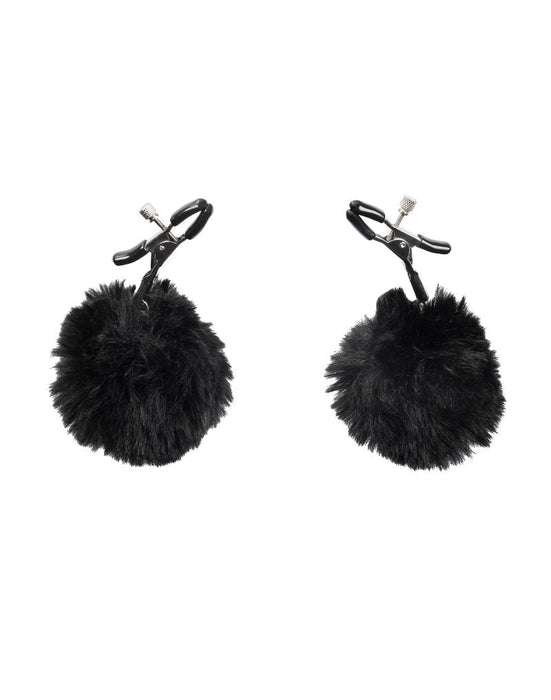 Rimba - Tepelklemmen met Pompons - Zwart-Erotiekvoordeel.nl