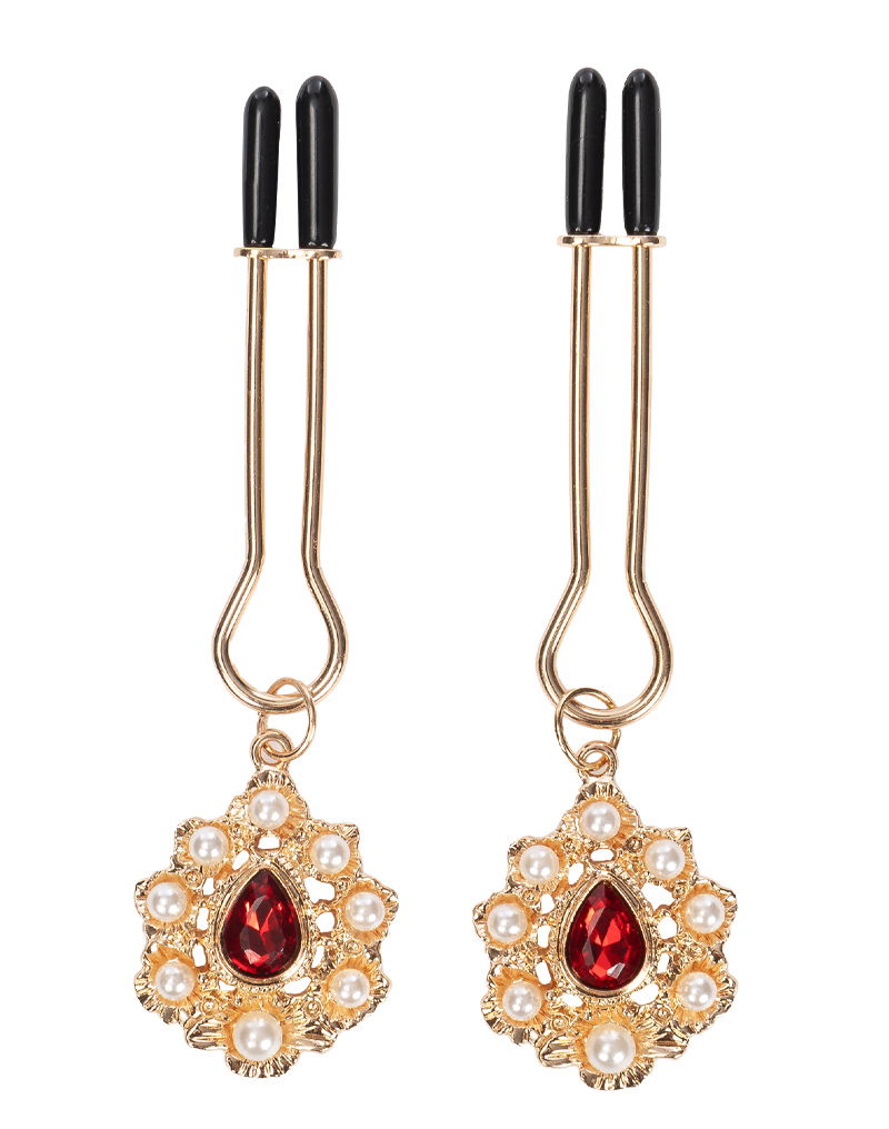 Rimba - Tepelklemmen met Strass Hanger - Goud-laced-up.nl