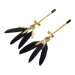 Rimba - Tepelklemmen met Veren - Zwart/Goud-Erotiekvoordeel.nl