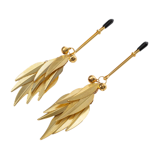 Rimba - Tepelklemmen met Veren - Goud-Erotiekvoordeel.nl