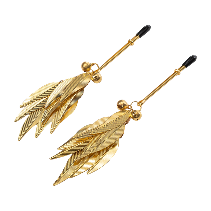 Rimba - Tepelklemmen met Veren - Goud-Erotiekvoordeel.nl