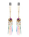 Rimba - Tepelklemmen met Kraaltjes en Veren - Multicolour-Erotiekvoordeel.nl