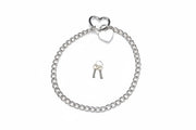 Liebe Seele - Ketting Collar met Hartvormig Hangslot - Zilver-Erotiekvoordeel.nl