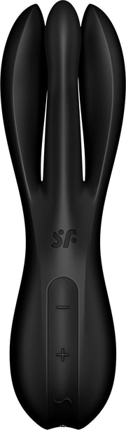 Satisfyer - Threesome 2 - Multifunctionele Vibrator Met 3 Voelsprieten - Zwart-laced-up.nl