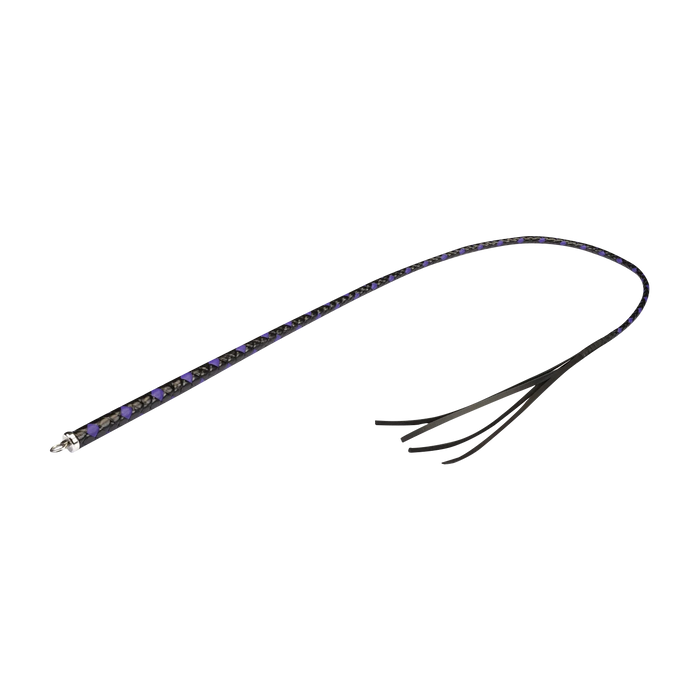 RISE - BDSM Zweep - Feather Hard Single Tail - Zwart/Blauw