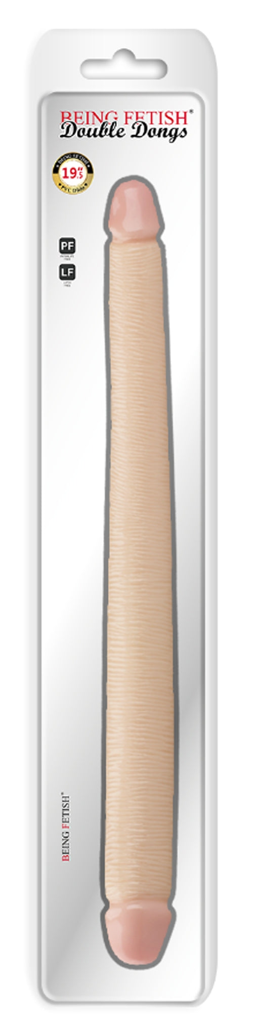 Being Fetish - PVC Incredible Double Ended Dildo 19.1" flesh-laced-up.nl