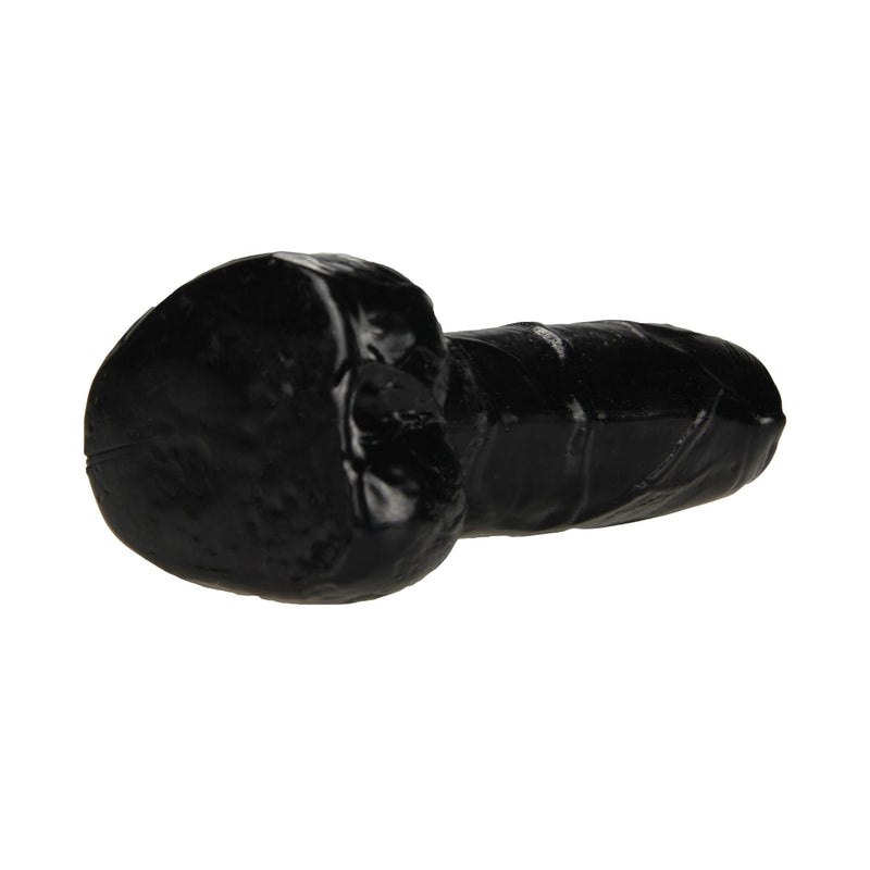 Being Fetish - TPR Dildo met Onbesneden Eikel - 15 cm - Zwart-laced-up.nl