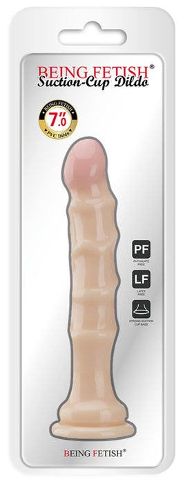 Being Fetish - PVC Dildo 7" flesh-Erotiekvoordeel.nl