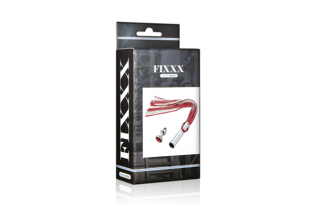 Fixxx - Azotador de aluminio con plug anal oculto - Rojo