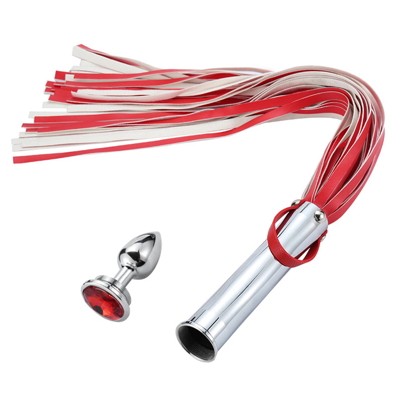 Fixxx - Aluminium Flogger met Verborgen Buttplug - Rood