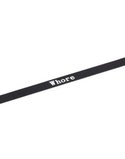 Rimba - Halsband - Collar Met Tekst - WHORE - Siliconen - Zwart-laced-up.nl