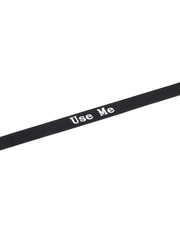 Rimba - Halsband - Collar Met Tekst - USE ME - Siliconen - Zwart-laced-up.nl