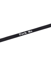 Rimba - Halsband - Collar Met Tekst - FUCK ME - Siliconen - Zwart-laced-up.nl