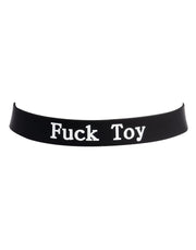 Rimba - Halsband - Collar Met Tekst - FUCK TOY - Siliconen - Zwart-laced-up.nl