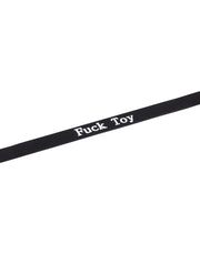 Rimba - Halsband - Collar Met Tekst - FUCK TOY - Siliconen - Zwart-laced-up.nl