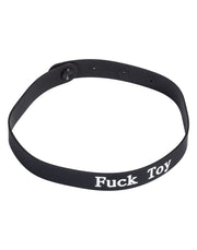Rimba - Halsband - Collar Met Tekst - FUCK TOY - Siliconen - Zwart-laced-up.nl