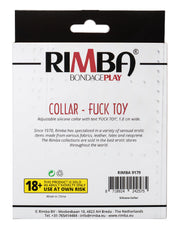 Rimba - Halsband - Collar Met Tekst - FUCK TOY - Siliconen - Zwart-laced-up.nl