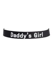Rimba - Halsband - Collar Met Tekst - DADDY'S GIRL - Siliconen - Zwart-laced-up.nl