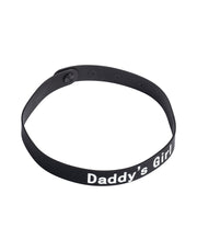 Rimba - Halsband - Collar Met Tekst - DADDY'S GIRL - Siliconen - Zwart-laced-up.nl