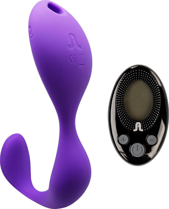 Adrien Lastic – Mr. Hook - Clitoris en G-spot Vibrator met Afstandsbediening – Paars-Erotiekvoordeel.nl