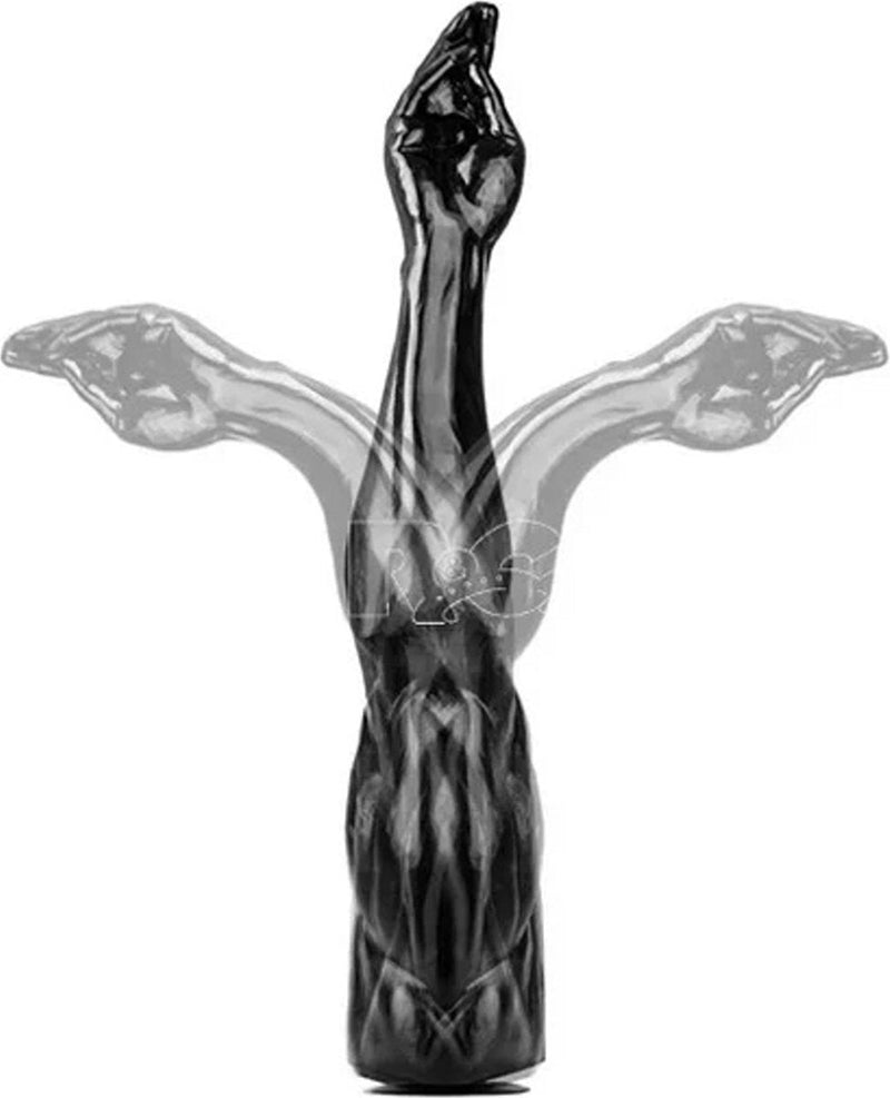 DEEP'R – Doubles – Muscle – Dubbele Dildo – Zwart – 2 x 31 cm-Erotiekvoordeel.nl